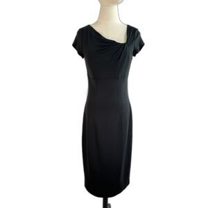 Vintage | Cache | Black Bodycon Wiggle Dress | Sz 10